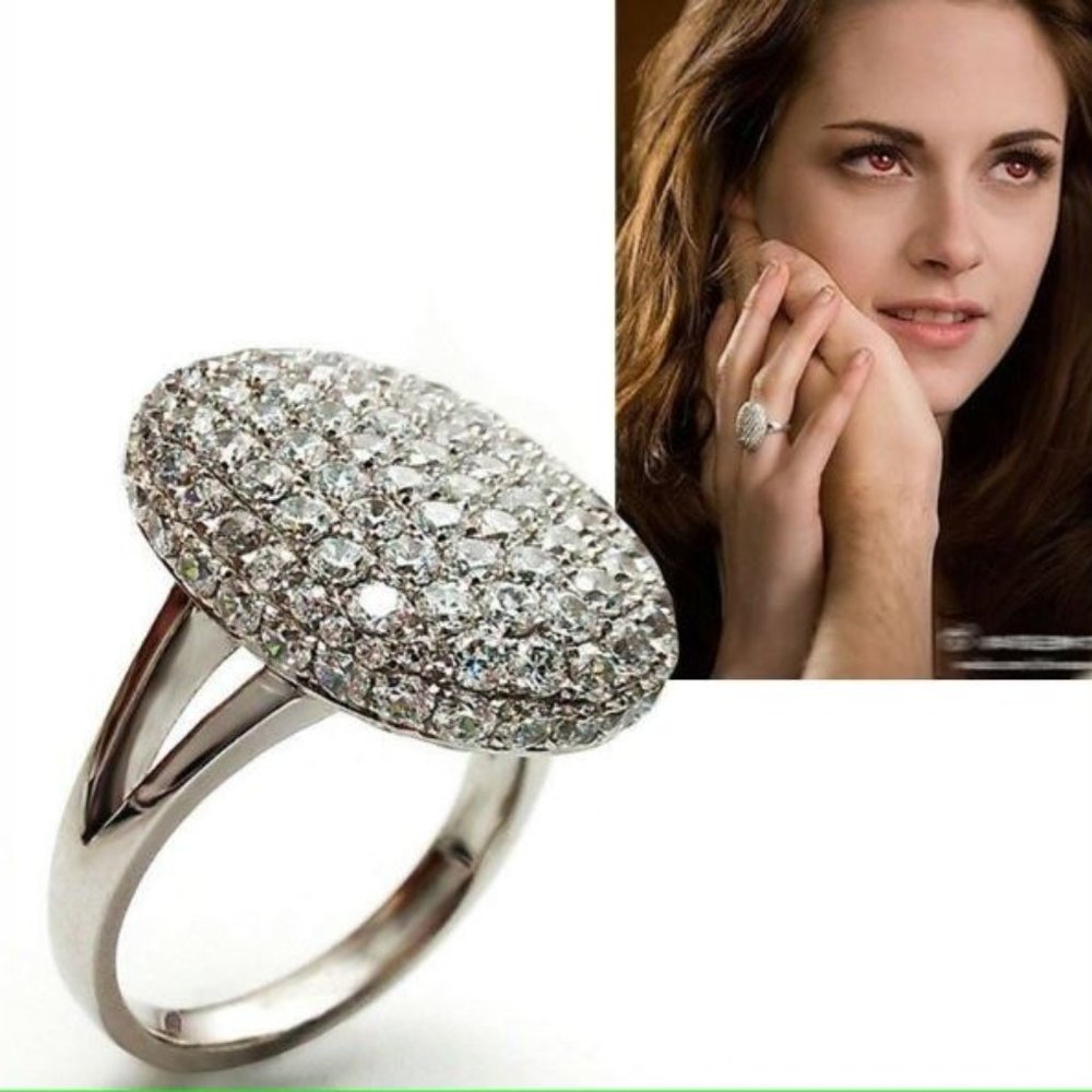 Twilight Bella Crystal Ring Silver  7 7.5 8 11 12